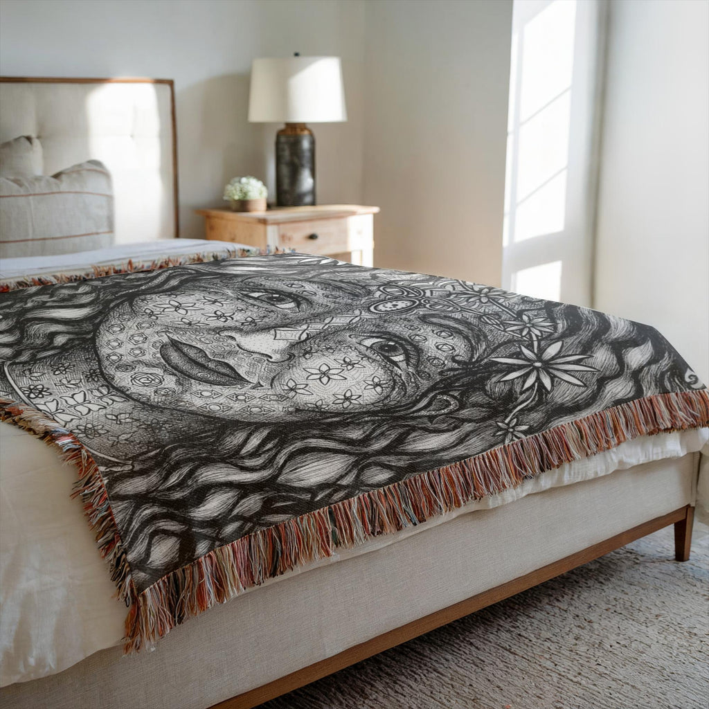 the-wisdom-keeper-of-magnetism-black-white-woven-blanket – Wisdom Keepers