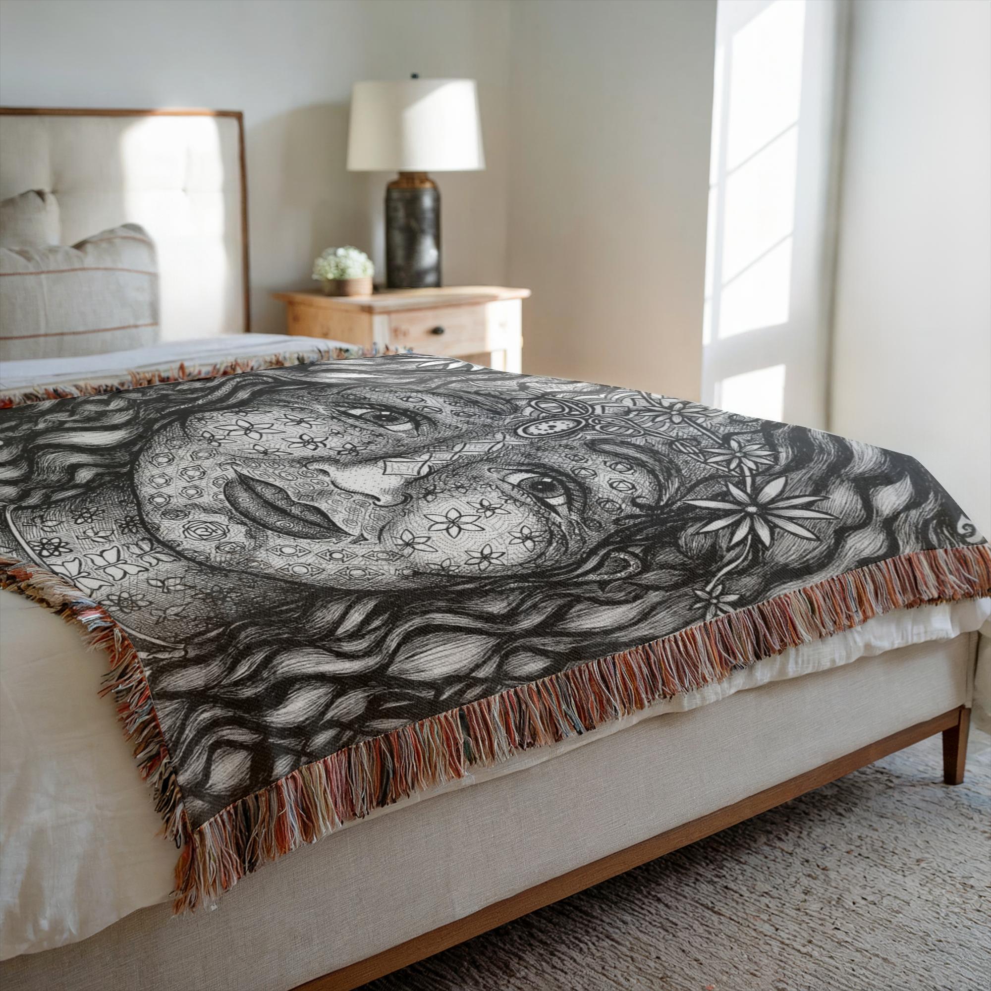 the-wisdom-keeper-of-magnetism-black-white-woven-blanket – Wisdom Keepers
