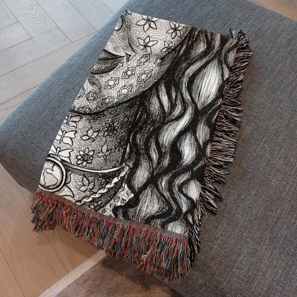 the-wisdom-keeper-of-magnetism-black-white-woven-blanket – Wisdom Keepers