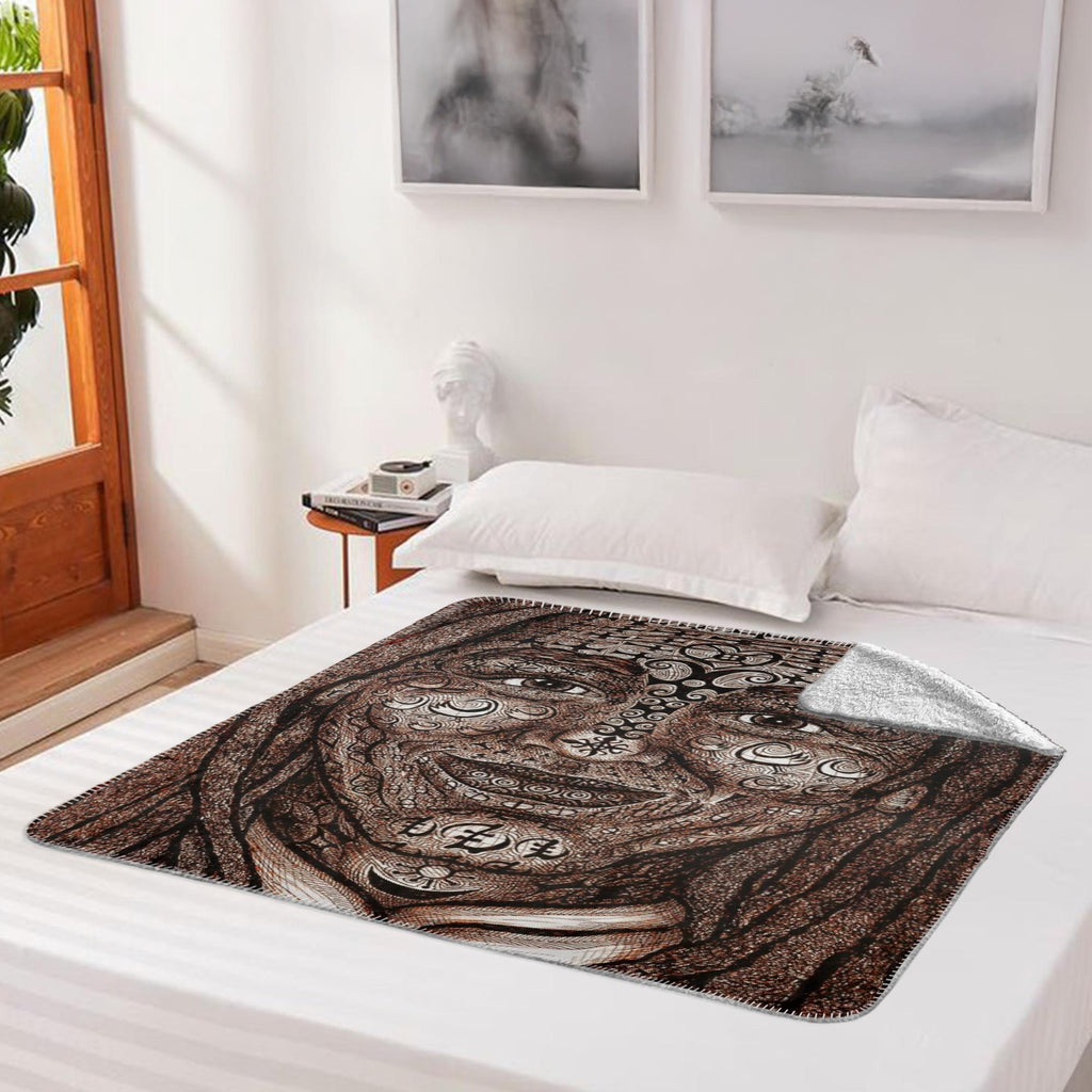 the-wisdom-keeper-of-dynamism-brown-white-fleece-sherpa-blanket – Wisdom Keepers