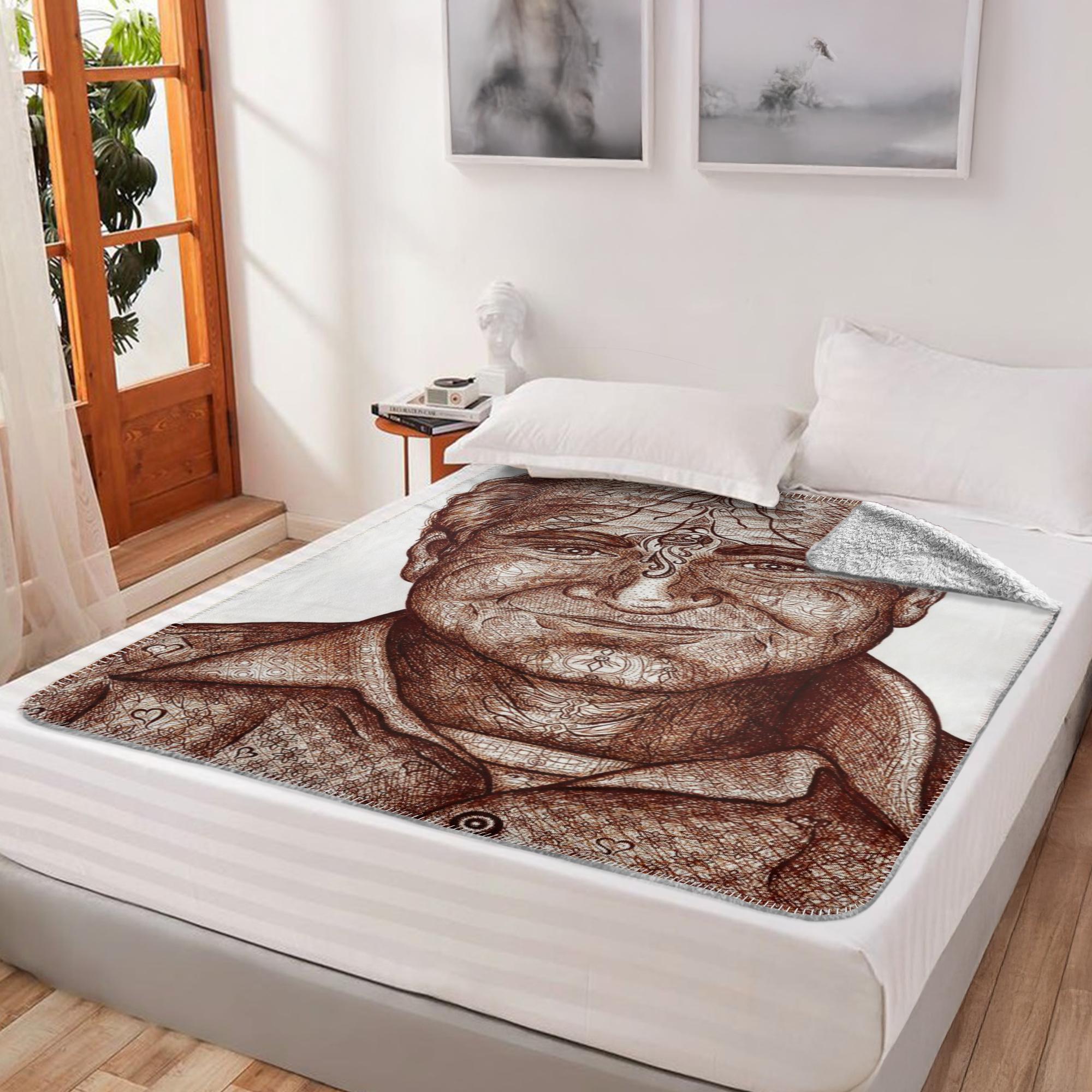 the-wisdom-keeper-of-lightness-brown-white-fleece-sherpa-blanket – Wisdom Keepers