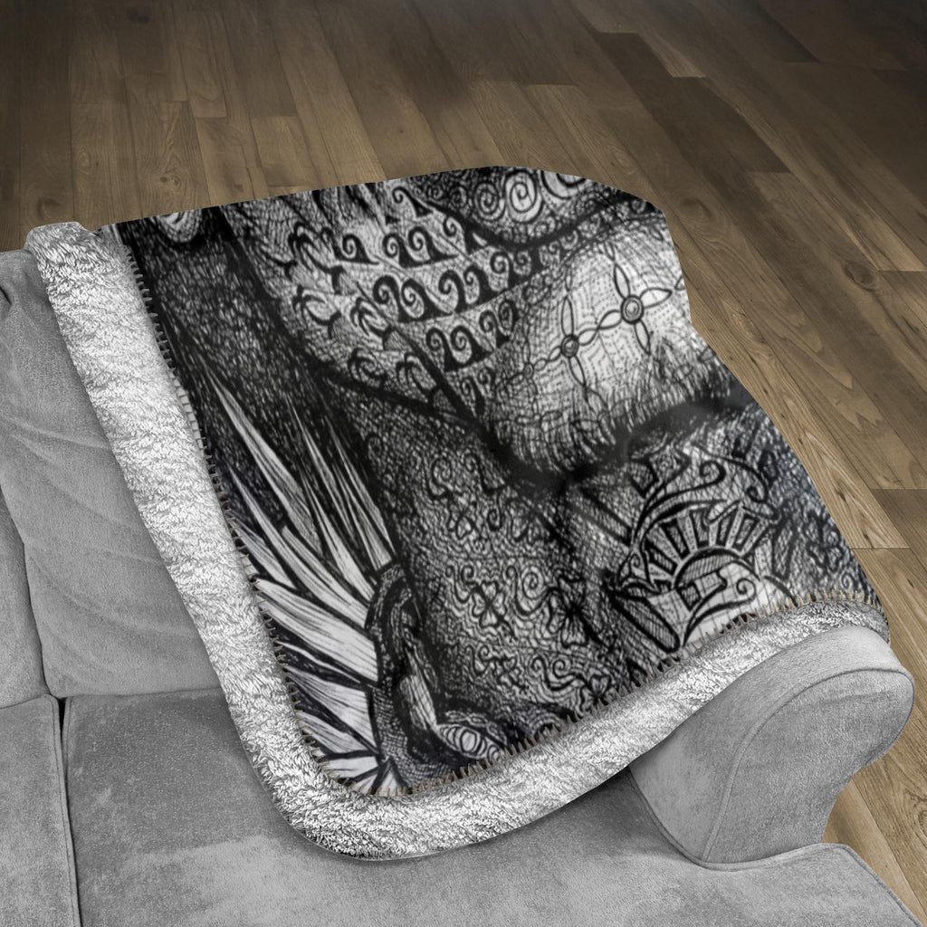 the-wisdom-keeper-of-vitality-black-white-fleece-sherpa-blanket – Wisdom Keepers