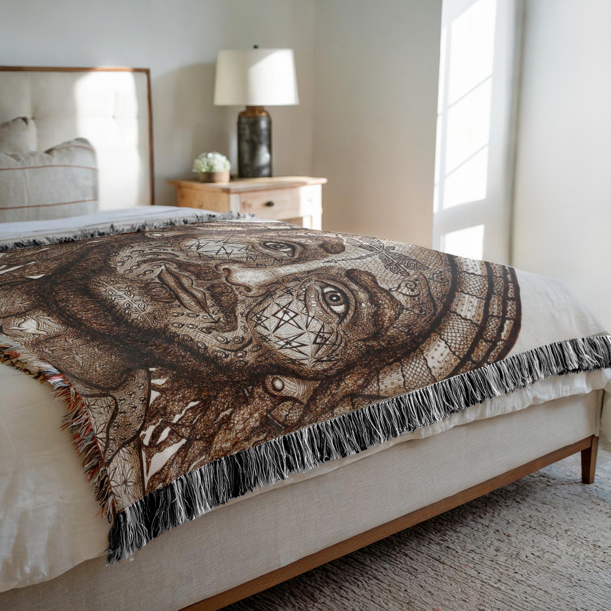 the-wisdom-keeper-of-freedom-brown-white-woven-blanket – Wisdom Keepers