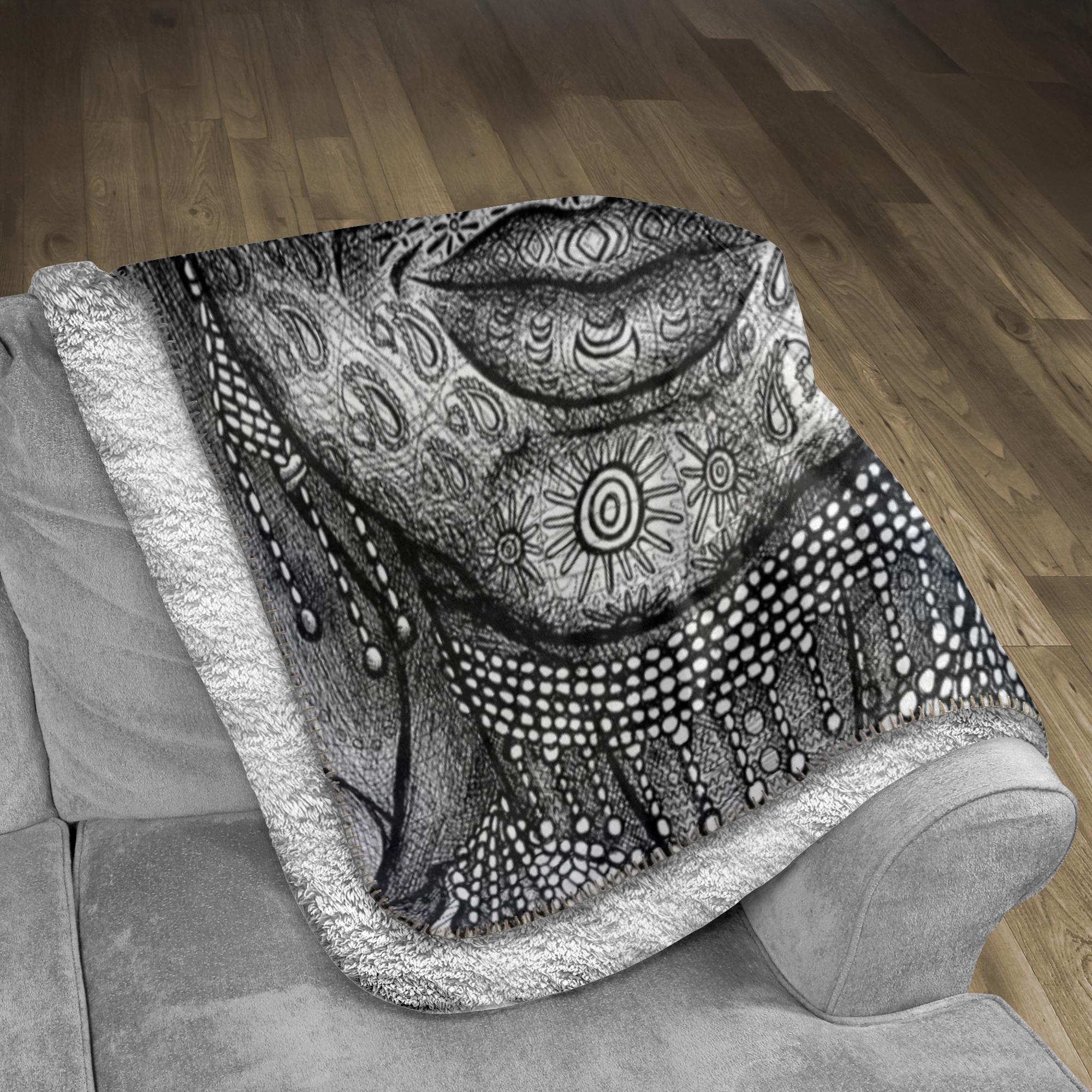the-wisdom-keeper-of-empathy-black-white-fleece-sherpa-blanket – Wisdom Keepers