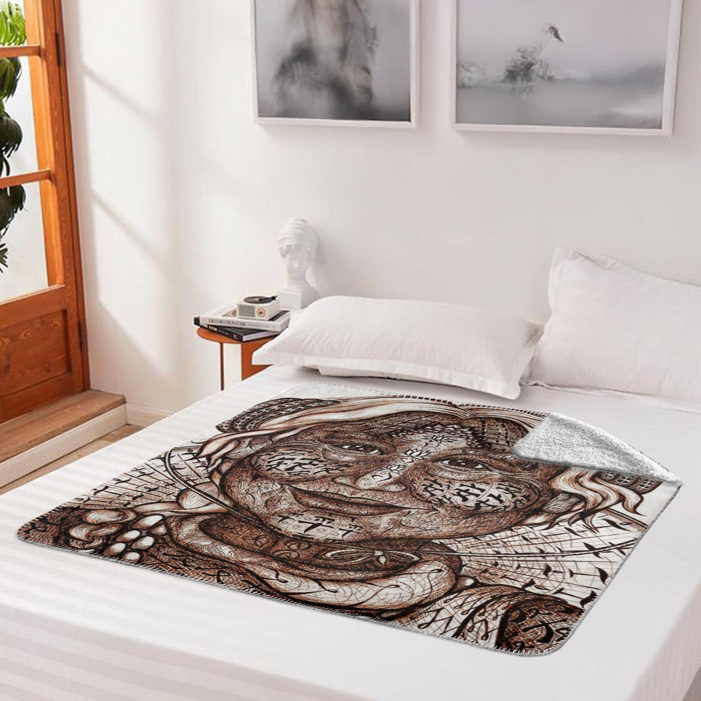 the-wisdom-keeper-of-inspiration-brown-white-fleece-sherpa-blanket – Wisdom Keepers
