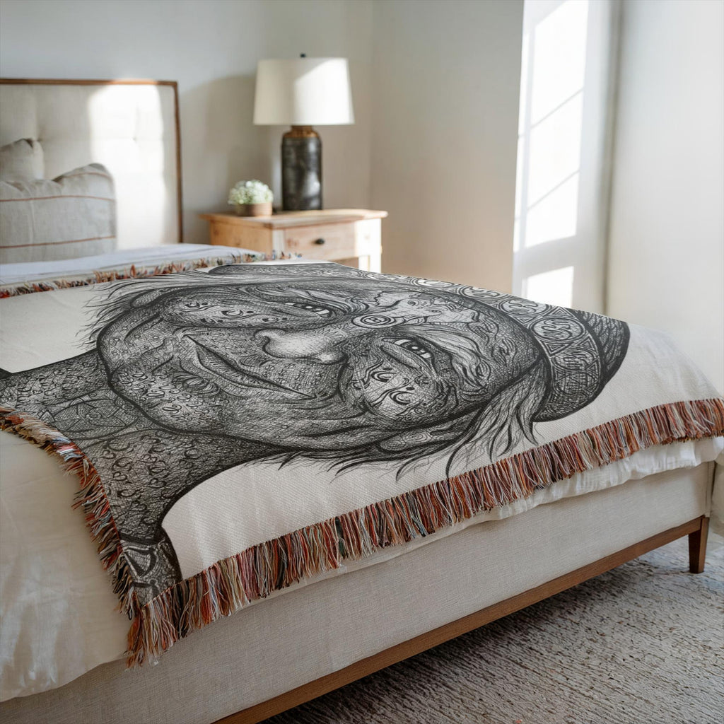 the-wisdom-keeper-of-inquiry-truth-black-white-woven-blanket – Wisdom Keepers