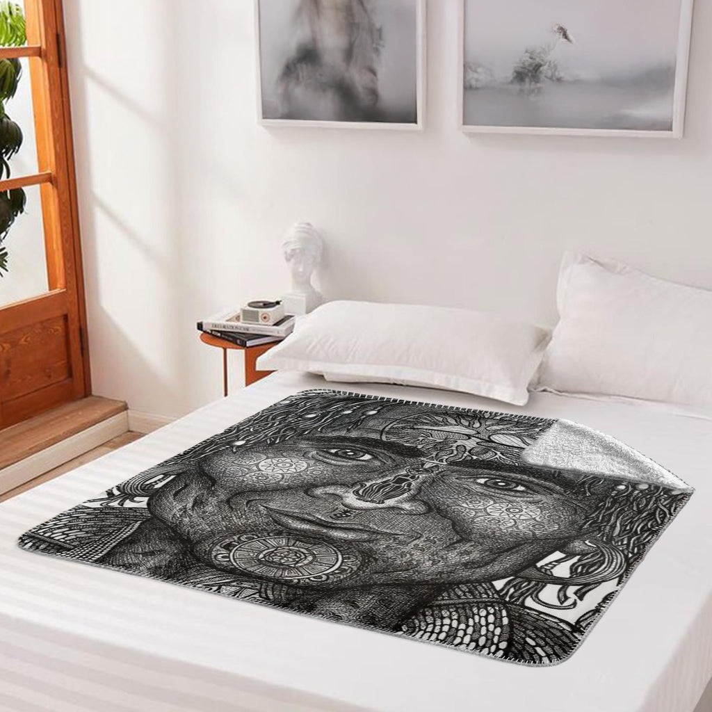 the-wisdom-keeper-of-resolve-black-white-fleece-sherpa-blanket – Wisdom Keepers