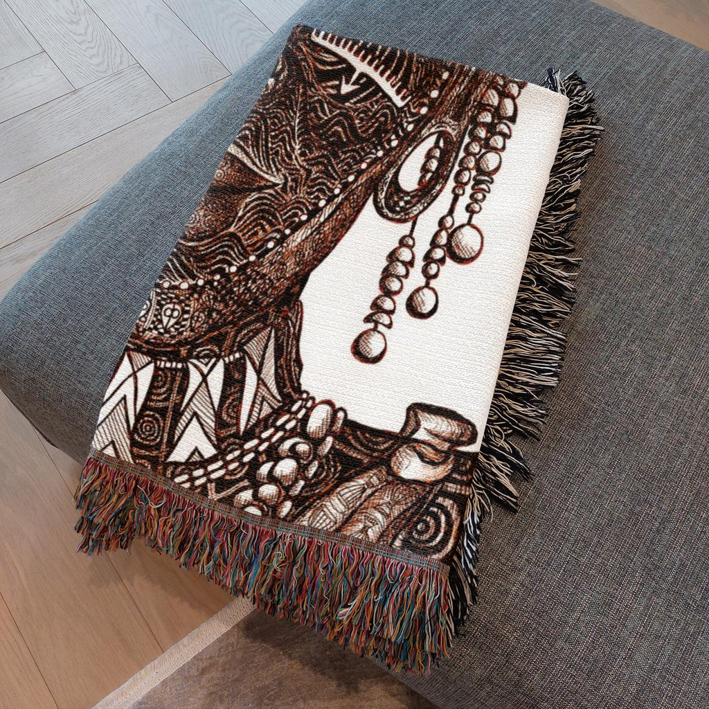 the-wisdom-keeper-of-perseverance-brown-white-woven-blanket – Wisdom Keepers