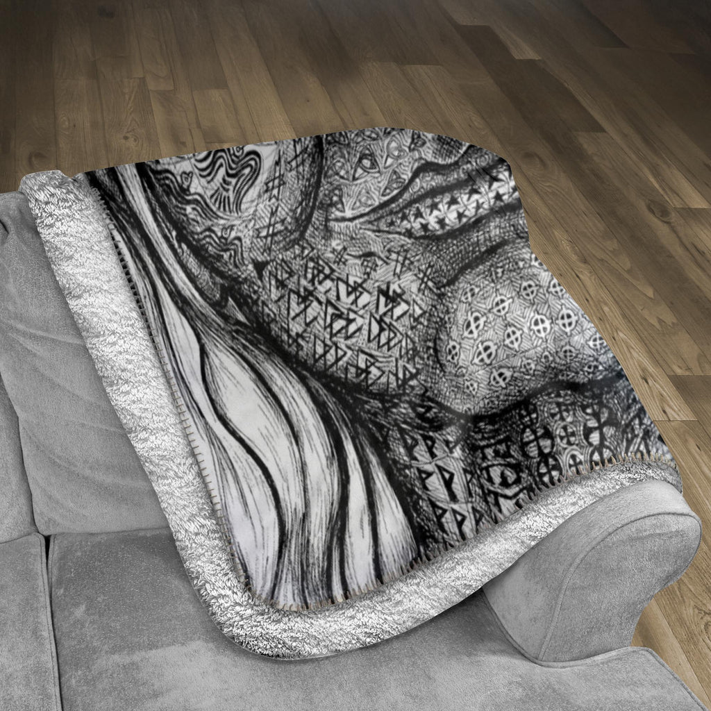 the-wisdom-keeper-of-transmutation-black-white-fleece-sherpa-blanket – Wisdom Keepers