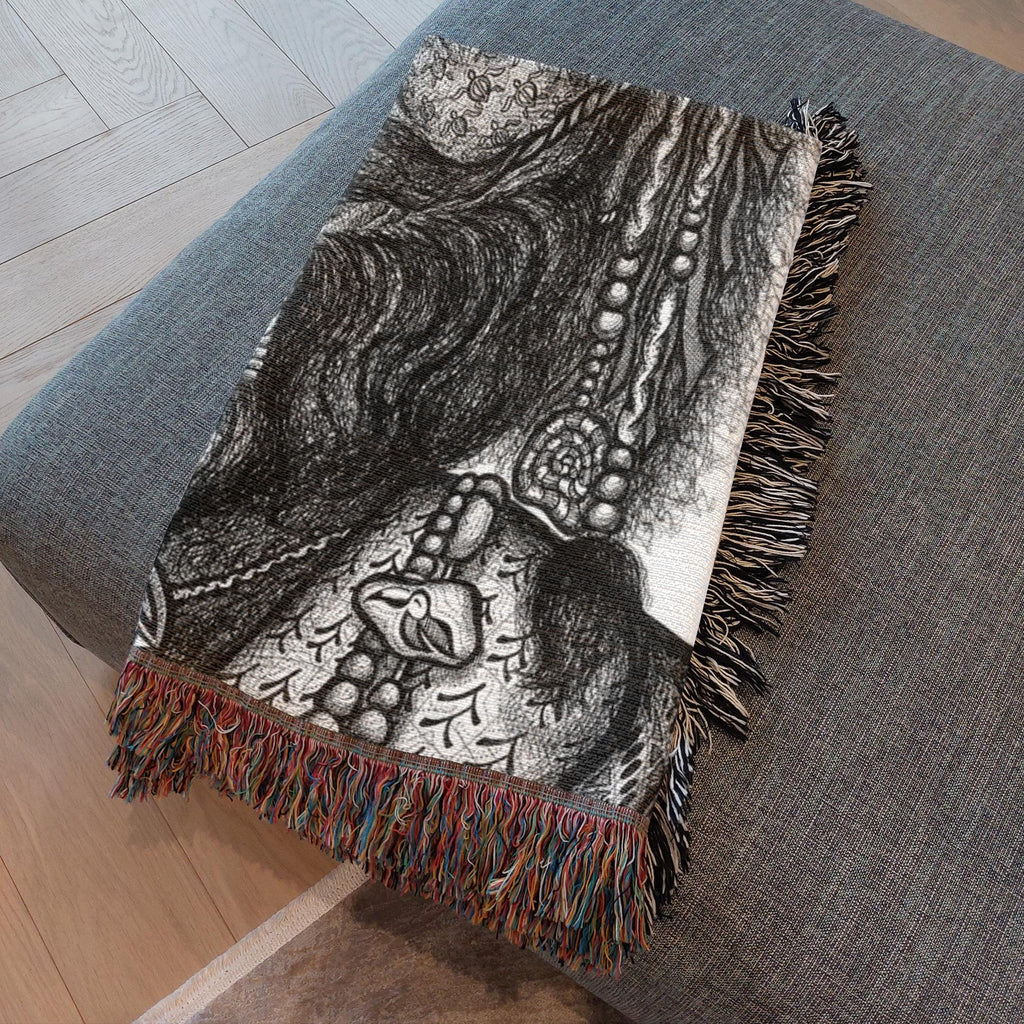 the-wisdom-keeper-of-competence-black-white-woven-blanket – Wisdom Keepers