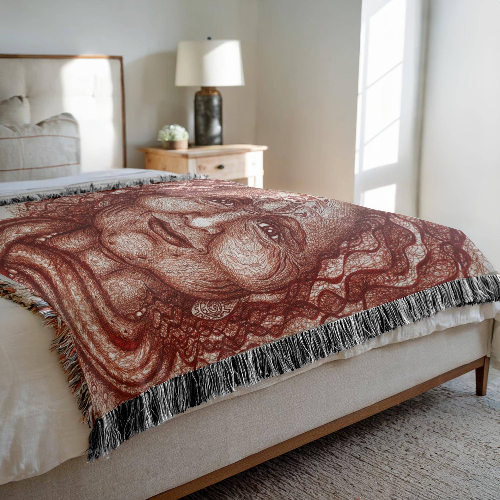 the-wisdom-keeper-of-resourcefulness-wisdom-brown-white-woven-blanket – Wisdom Keepers