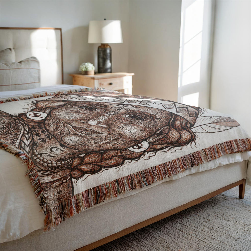the-wisdom-keeper-of-altruism-brown-white-woven-blanket – Wisdom Keepers