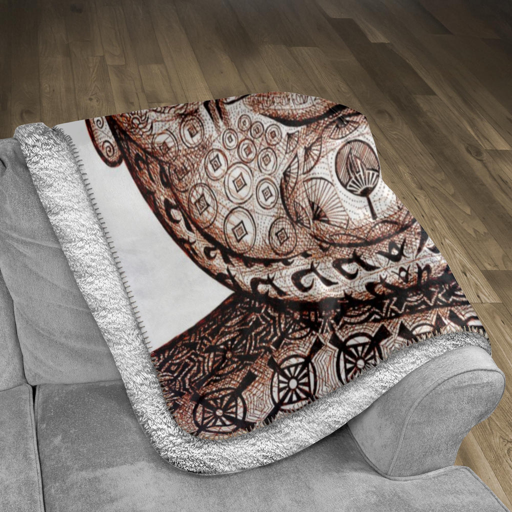 the-wisdom-keeper-of-strength-brown-white-fleece-sherpa-blanket – Wisdom Keepers