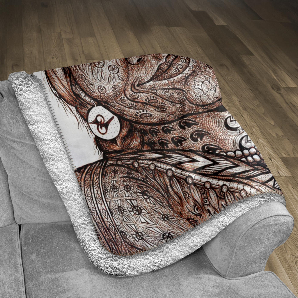 the-wisdom-keeper-of-altruism-brown-white-fleece-sherpa-blanket – Wisdom Keepers